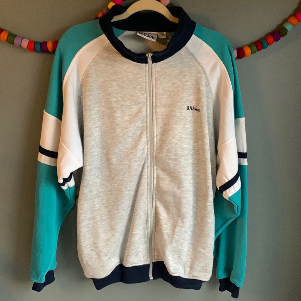VTG Wilson full zip track/tennis sweatshirt jacket